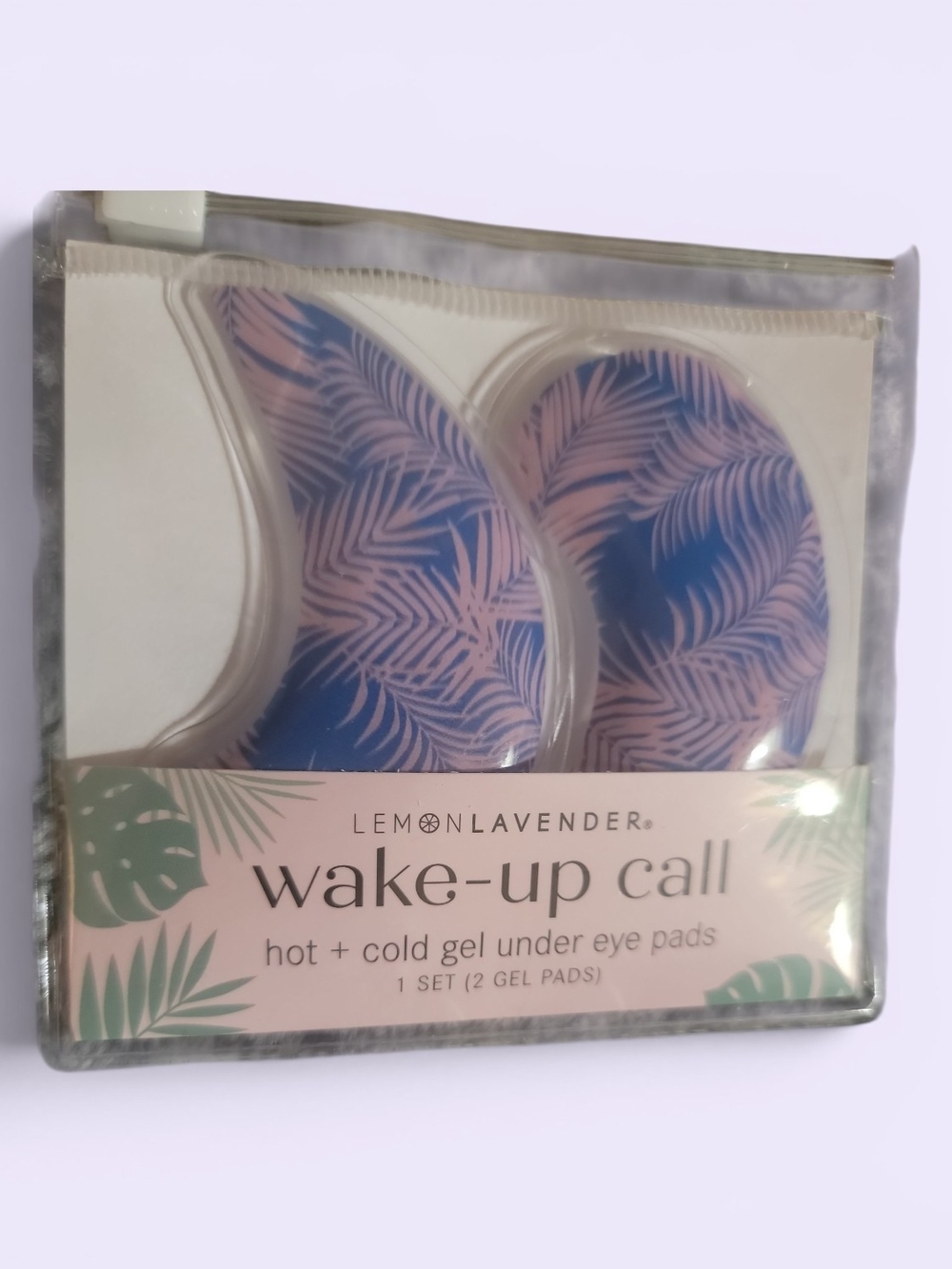 Lemon Lavender Wake-Up Call Hot + Cold Gel Under Eye Pads - Blue & Pink